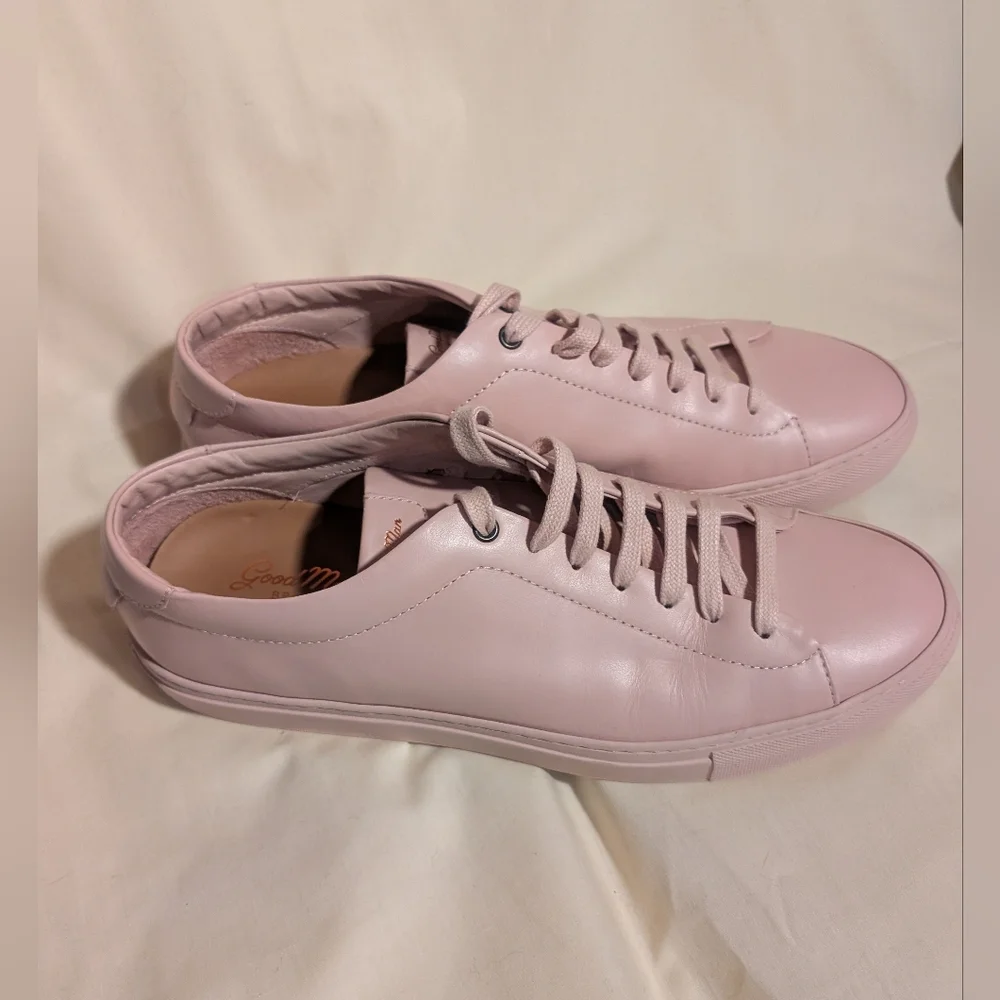 GOOD MAN BRAND Pink Italian Leather Sneakers Men's 12 - Picture 3 of 8